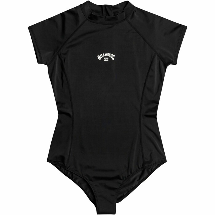 2024 Billabong Frauen Tropic UV50 Short Sleeve One Piece Swimsuit EBJX100101 Black Pebble